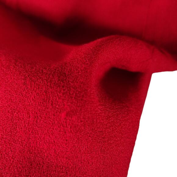 Vintage Bicci Florine Wachter Red Wool Power Suit 10 Jacket Skirt 80s Velvet - Picture 8 of 16